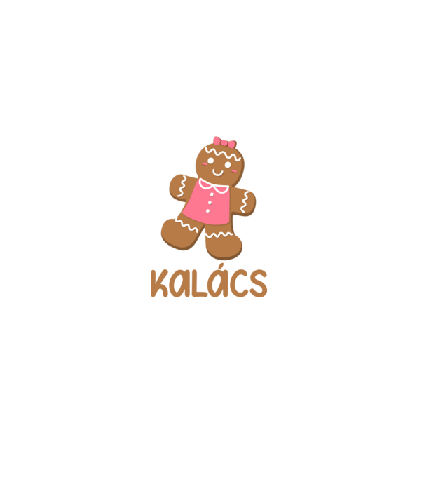 Kalács mézeskalács páros póló minta fehér pólón