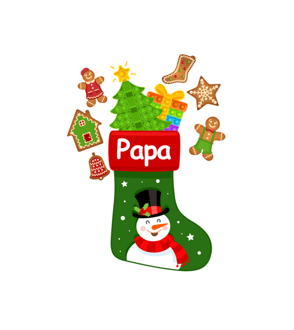 Papa zokni minta fehér pólón