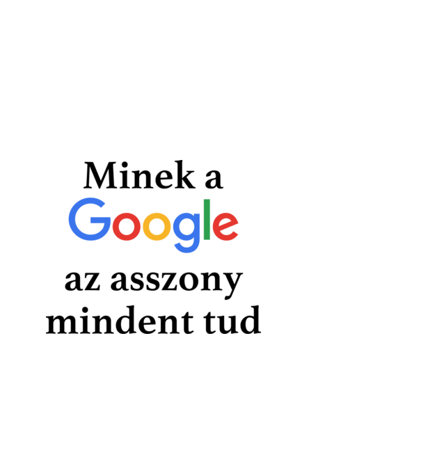 Google asszony minta világoskék pólón