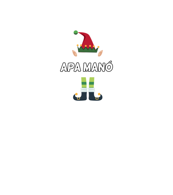 Apa manó minta fehér pólón