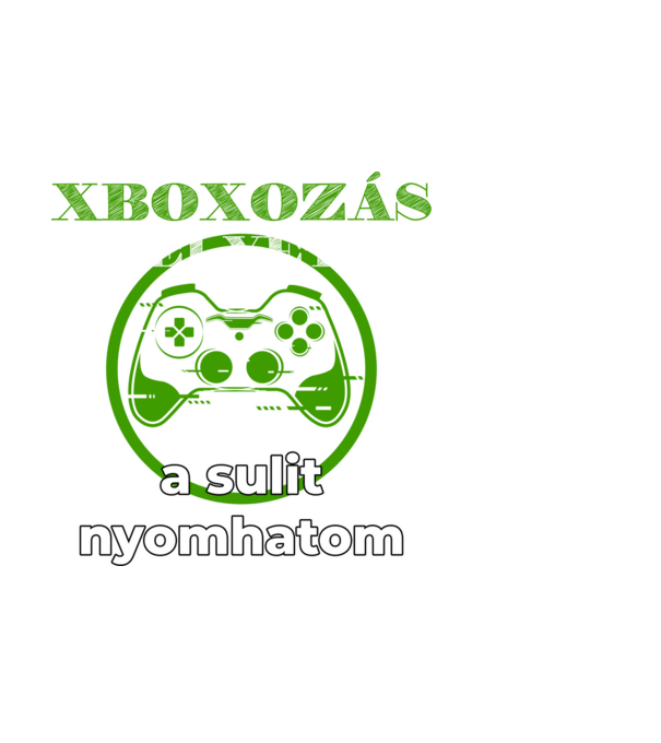 Xboxozás helyett a sulit nyomhatom minta fekete pólón