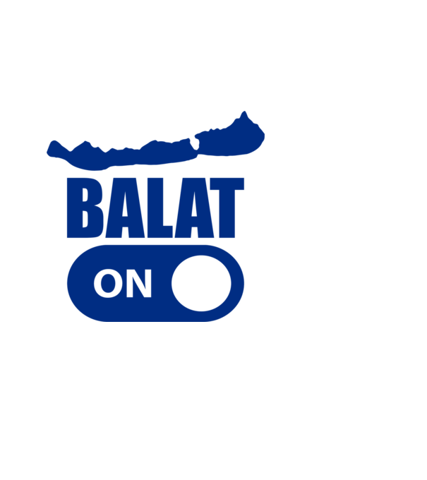 Balat-ON Balaton kék póló minta világoskék pólón