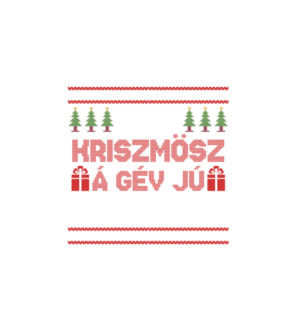 Lászt kriszmösz á gév jú mahart karácsonyi póló minta fehér pólón