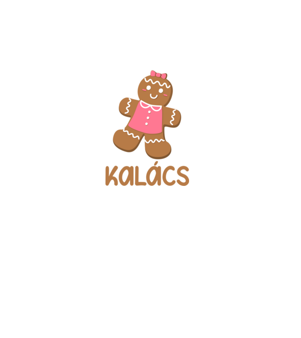 Kalács mézeskalács páros póló minta fehér pólón