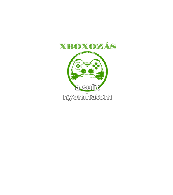 Xboxozás helyett a sulit nyomhatom minta sötétkék pólón