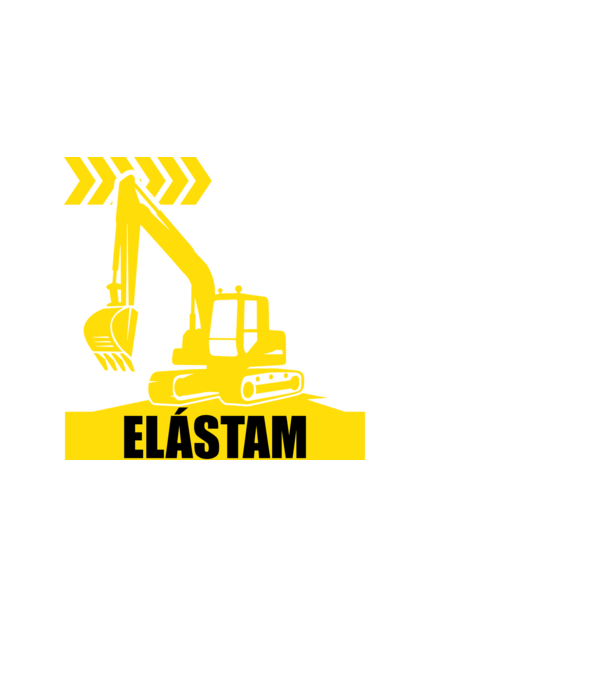 Beszólt elástam markoló minta fehér pólón