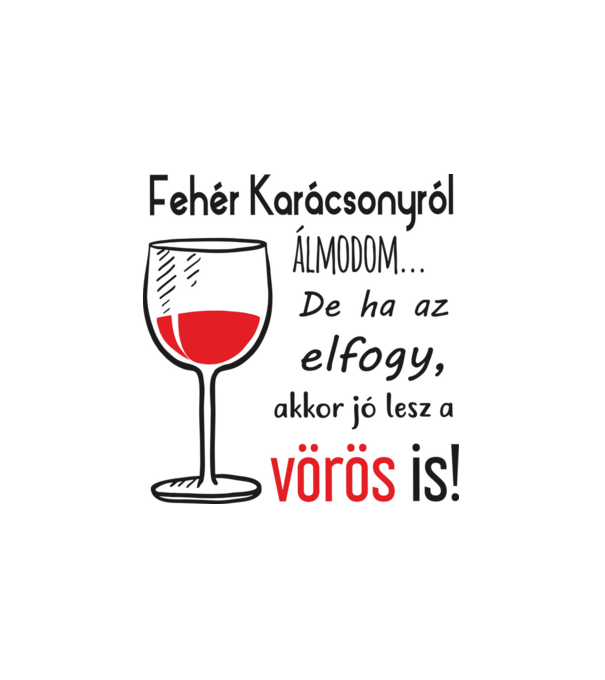 Fehér karácsony minta fehér pólón