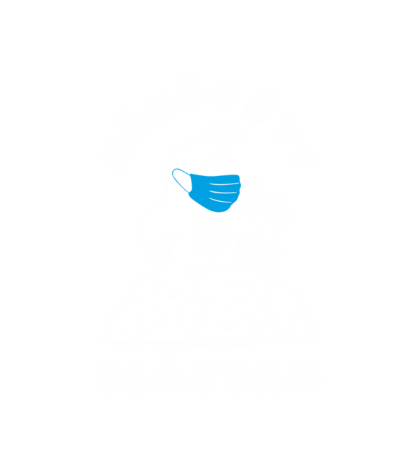 Köhögött elástam minta fehér pólón