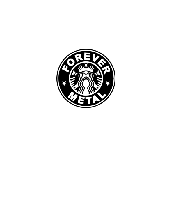 Forever metal minta fehér pólón