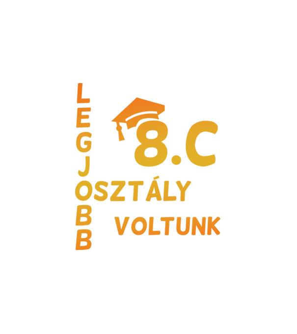 Legjobb osztály voltunk 8.c minta fehér pólón