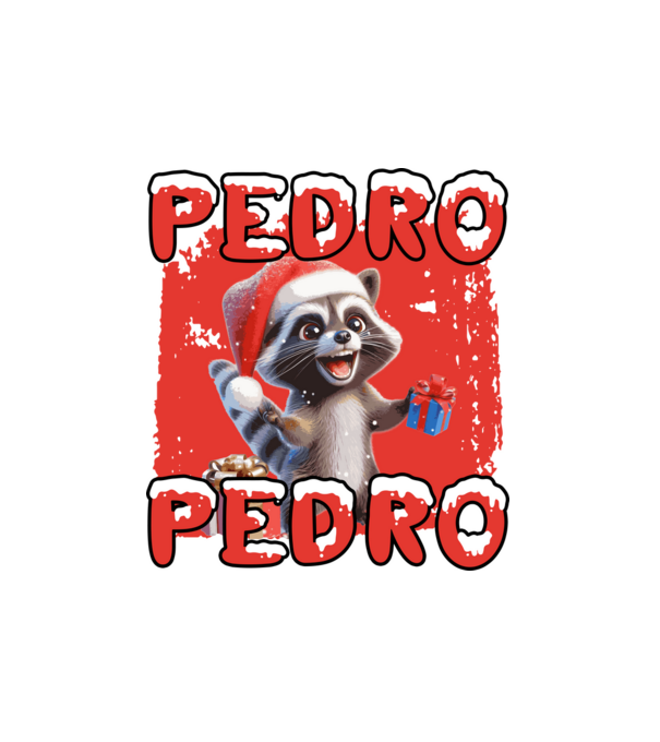 Pedro pedro karácsony minta fehér pólón