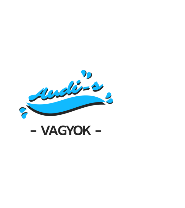 Audi-s vagyok minta fekete pólón