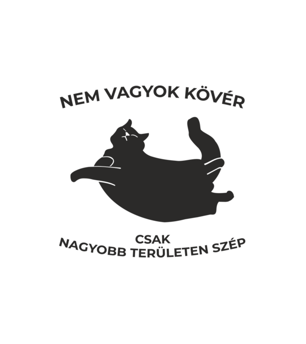 Nem vagyok kövér minta fehér pólón