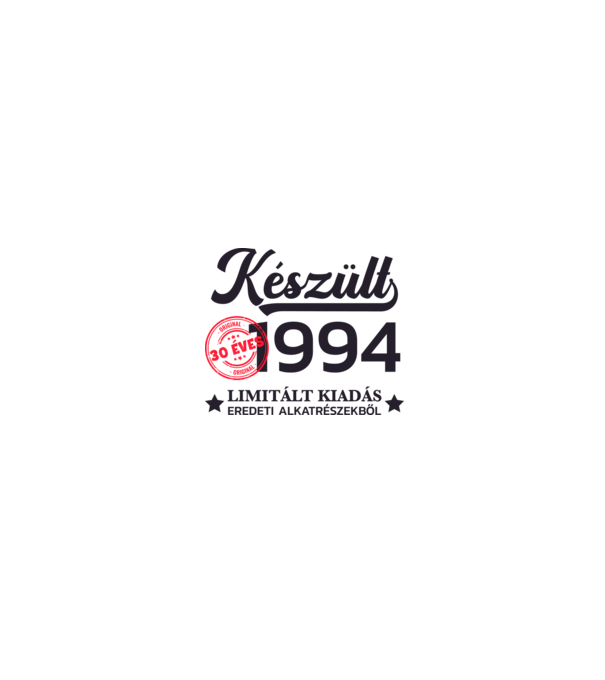 Készült 1994 30 éves limitált kiadás minta fehér/piros pólón