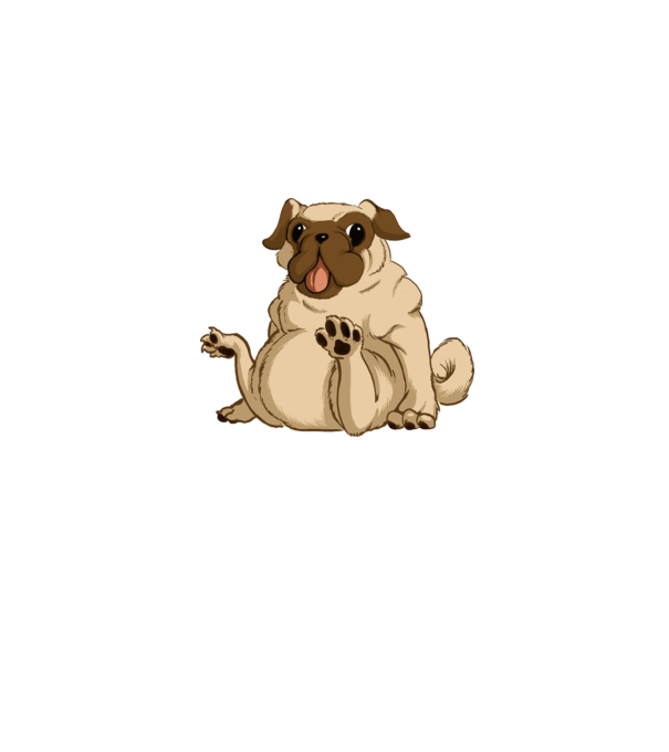 Mopsz minta szürke pólón