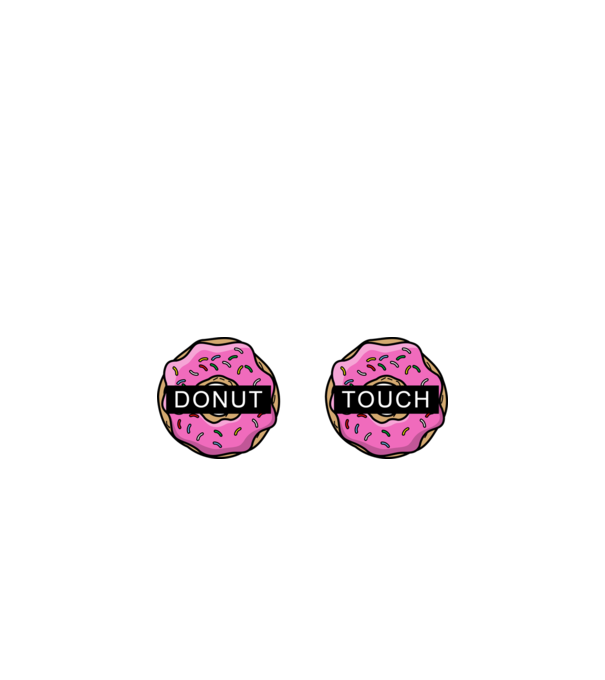 Donut touch minta fehér pólón