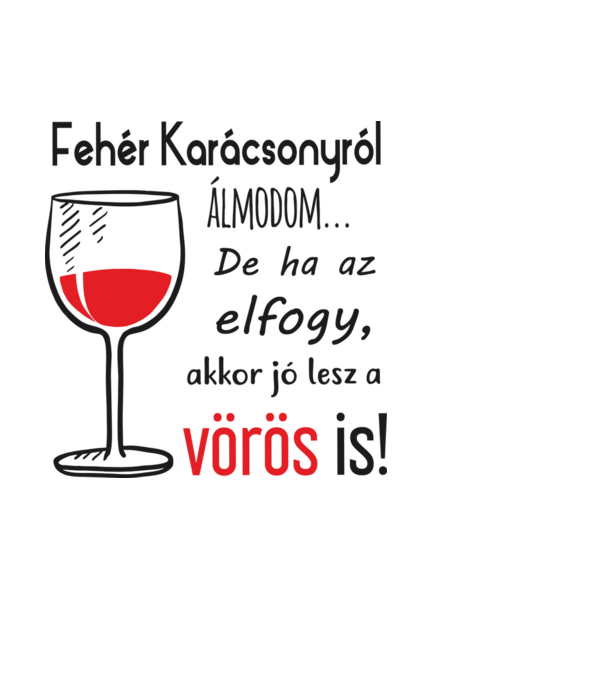 Fehér karácsony minta fehér pólón