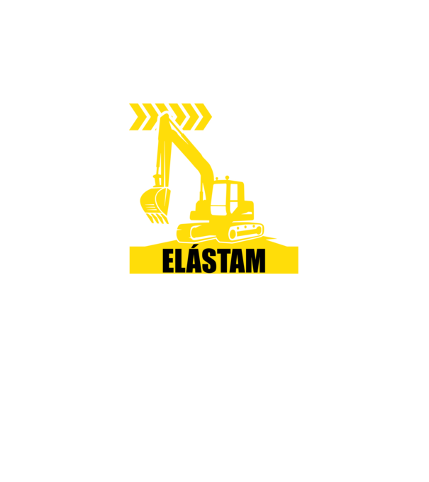 Beszólt elástam markoló minta fekete pólón