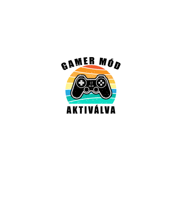 Gamer mód aktiválva minta világos rózsaszín pólón