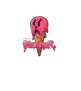 i f HATE summer | pink minta szürke pólón