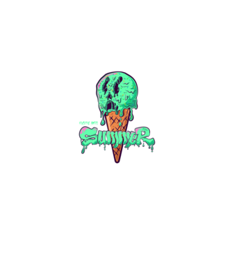 i f HATE summer | cyan minta homokszín pólón