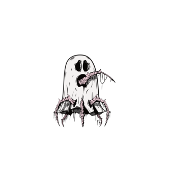 mutated ghost minta fekete pólón