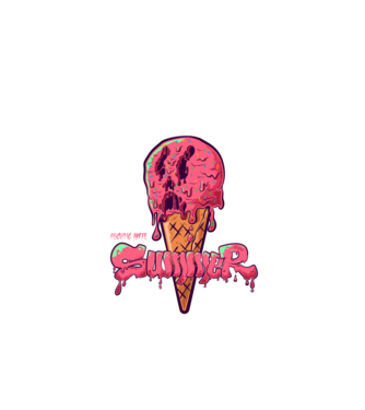 i f HATE summer | pink minta almazöld pólón