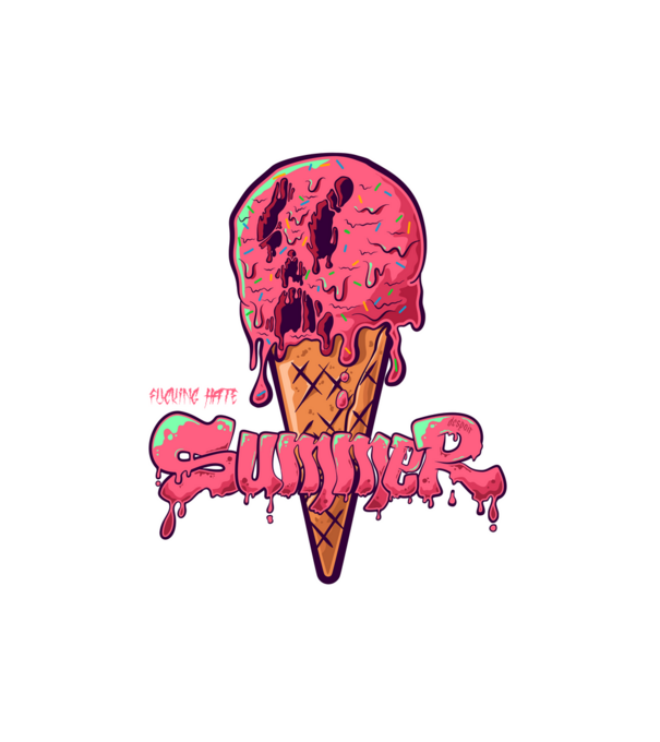 i f HATE summer | pink minta fehér pólón