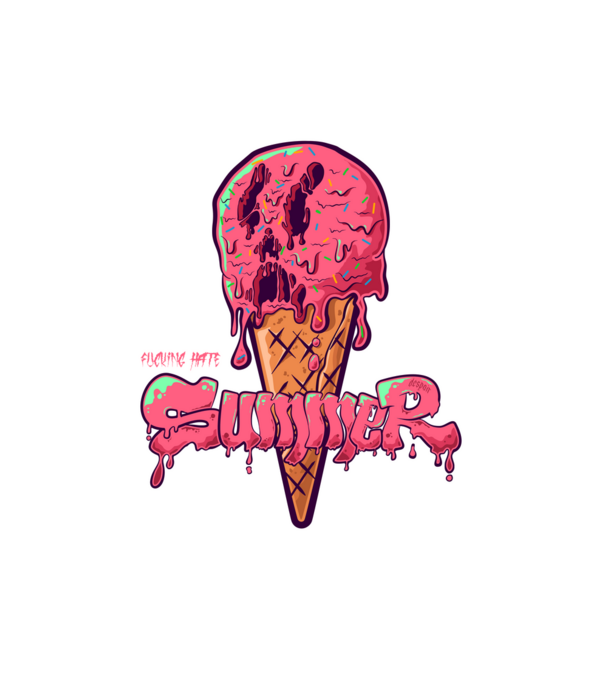 i f HATE summer | pink minta fehér pólón