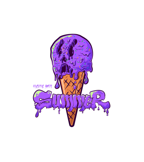 i f HATE summer | Purple minta fehér pólón