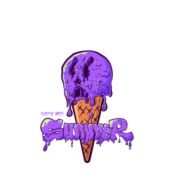 i f HATE summer | Purple minta fehér pólón