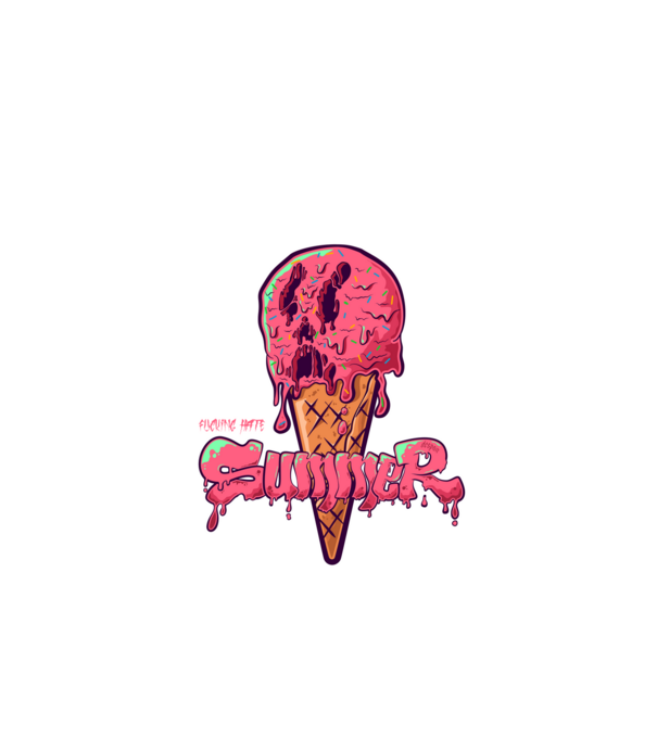 i f HATE summer | pink minta almazöld pólón