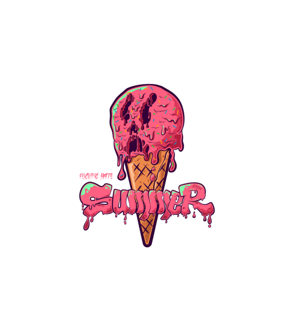 i f HATE summer | pink minta fehér pólón