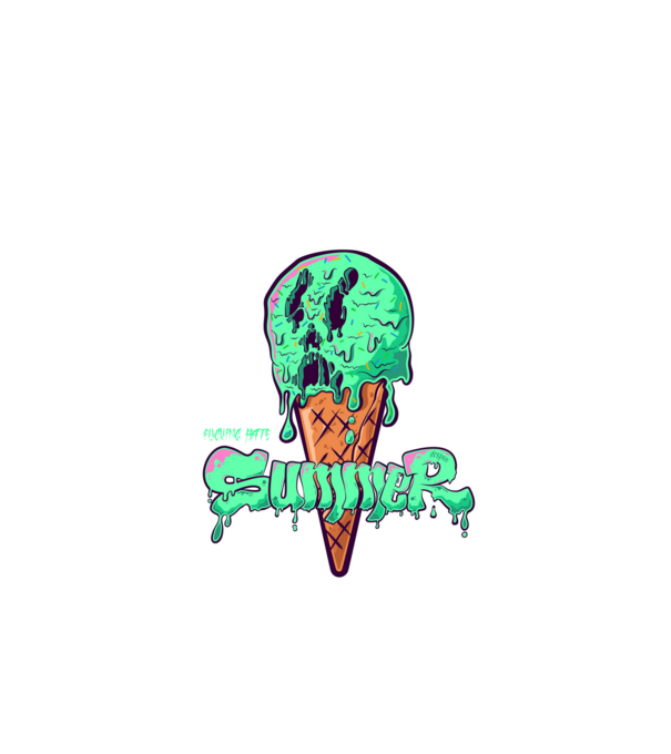 i f HATE summer | cyan minta almazöld pólón