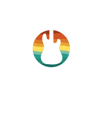 Basszusgitár minta farmerkék pólón