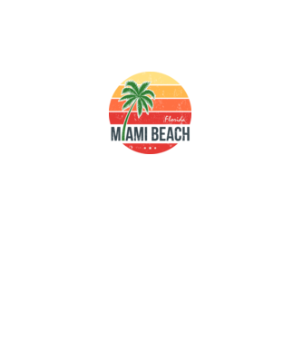Miami beach minta fehér pólón