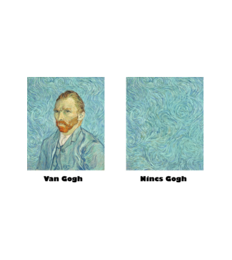 Van Gogh - nincs Gogh minta fehér pólón
