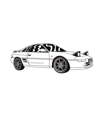 Toyota MR 2 MK2 minta fehér pólón