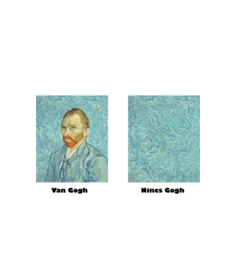 Van Gogh - nincs Gogh minta fehér pólón