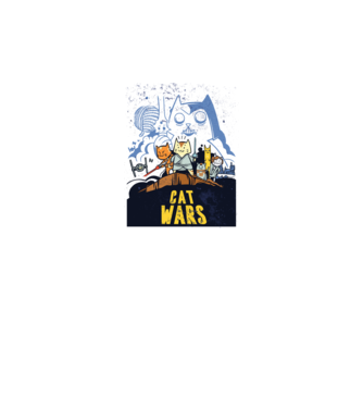 CatWars minta fehér pólón