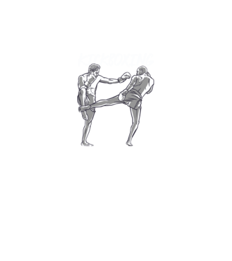 Kickbox minta sötétszürke pólón