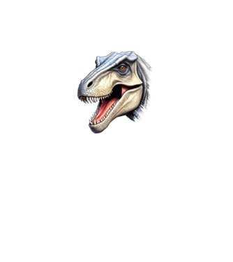 T-rex minta fehér pólón