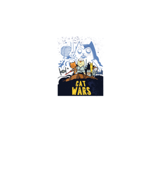 CatWars minta fehér pólón