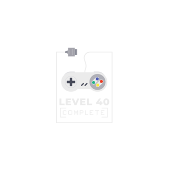 Level 40 minta fekete pólón