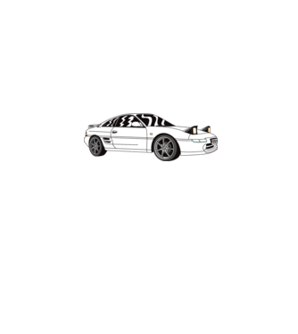Toyota MR 2 MK2 minta szürke pólón
