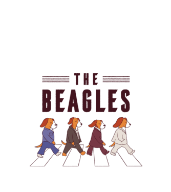 The Beagles minta fekete pólón
