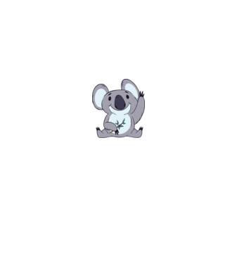 Koala minta zöld pólón