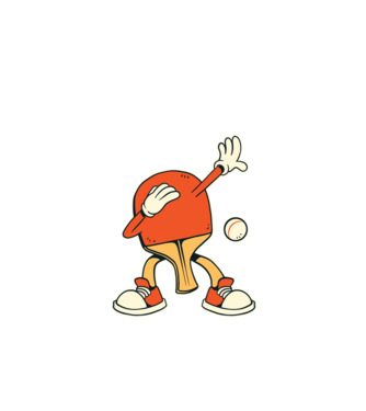 PingPong minta fekete pólón
