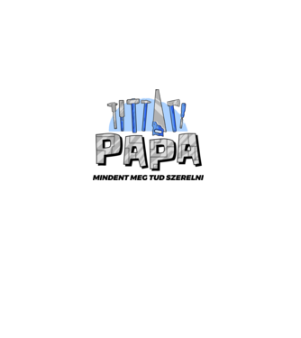 Papa a szerelő minta világoskék pólón