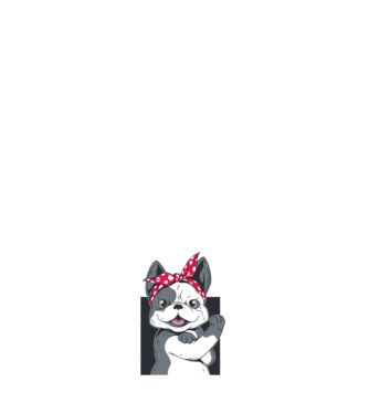 Bulldog minta világos rózsaszín pólón